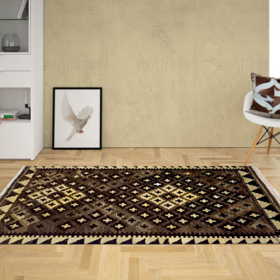 Rieger Geometric Hand Woven 90cm X 120cm Area Rug