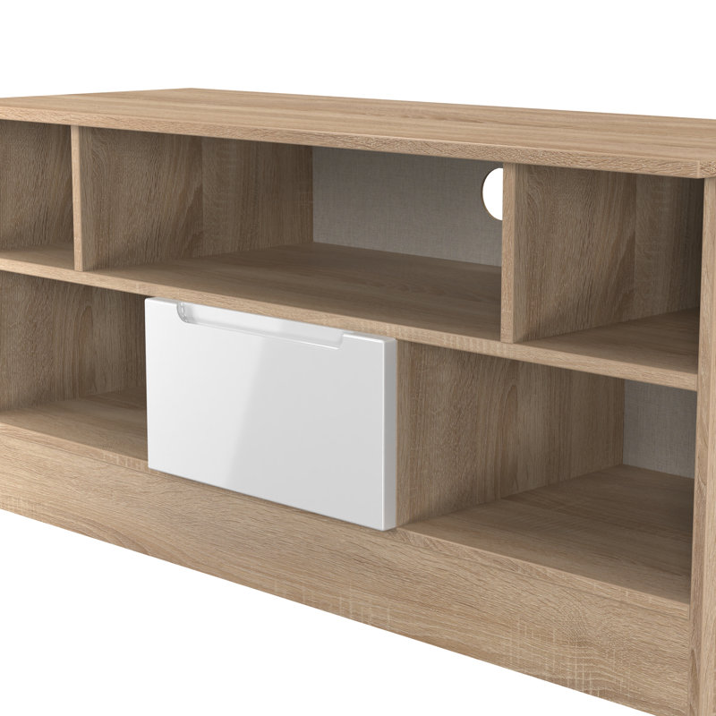 Taila 1 Drawer TV & Media Unit in White Gloss