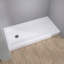 Base de bac de douche 60 "x 30" à seuil simple en blanc avec drain à gauche