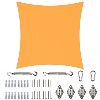 Colourtree Square Waterproof Shade Sail With Hardware Kit