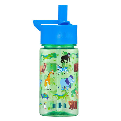 Bouteille d'eau 16 oz Wildkin Kids - Tritan sans BPA, couvercle étanche, durable et facile à nettoyer - Animaux sauvages