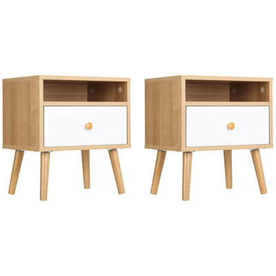 Mullica 40cm W Manufactured Wood Bedside Table