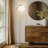 Luna Drop 75 in. Modern LED Arc Floor Lamp with Frosted Glass Globe Shade