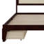 Structure de lit à 2 tiroirs, lit plateforme avec tête et pied de lit en bois massif, sommier à lattes en bois-76746936-76746940