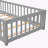 Platform Slat Bed with Door and Fence-96694408-111465455