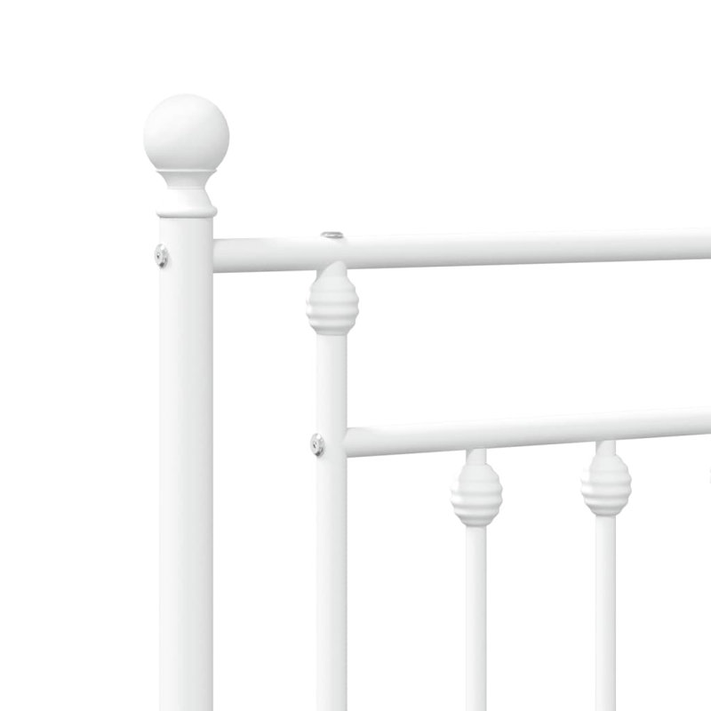 Metal Replace Headboard 140 Cm, White, 97cm H x 112cm W x 3cm D