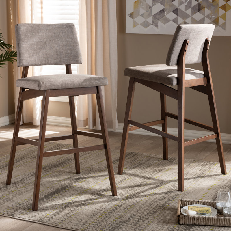 Brighouse 30.3" Bar Stool, Light Gray