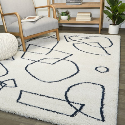 Tapis ivoire à poils longs Barfleur