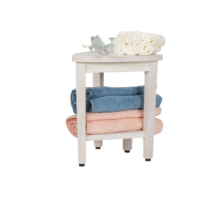 CoastalVogue Oasis 12" W Teak Shower Bench