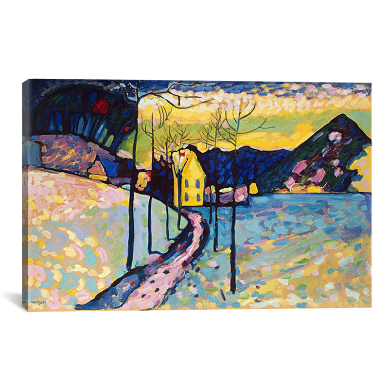« Winter Landscape » par Wassily Kandinsky, reproduction d'art sur toile, H 8 po x l 12 po x P 0,75 po, Toile tendue