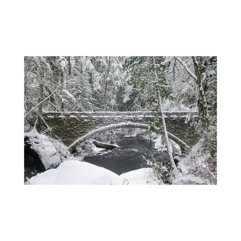 Whatcom Creek Bridge by Alan Majchrowicz - Wrapped Canvas Painting, 101.6 cm H x 66.04 cm W x 3.175 cm D