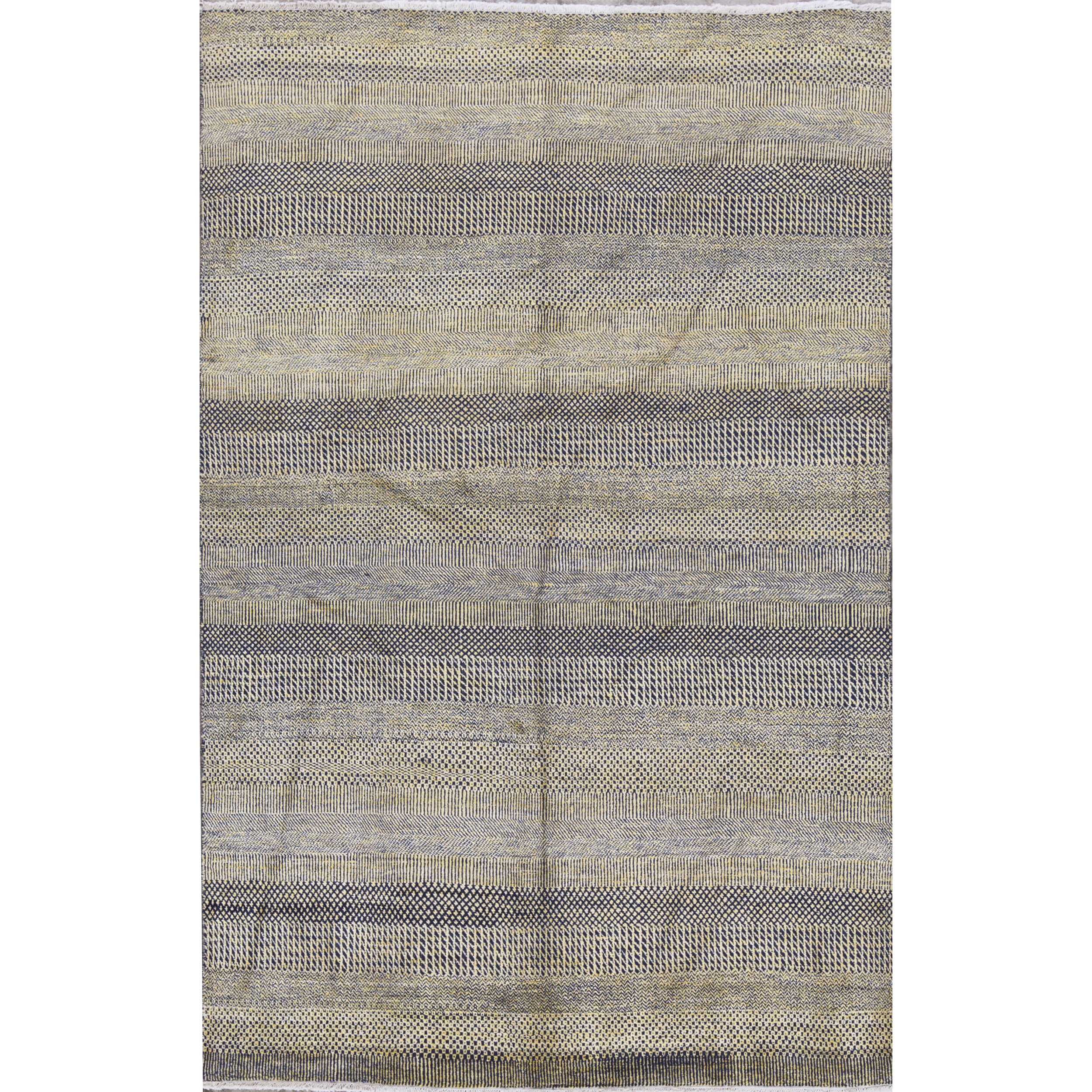 Bokara Rug Co., Inc. Hand-Knotted High-Quality Black and Yellow Area ...