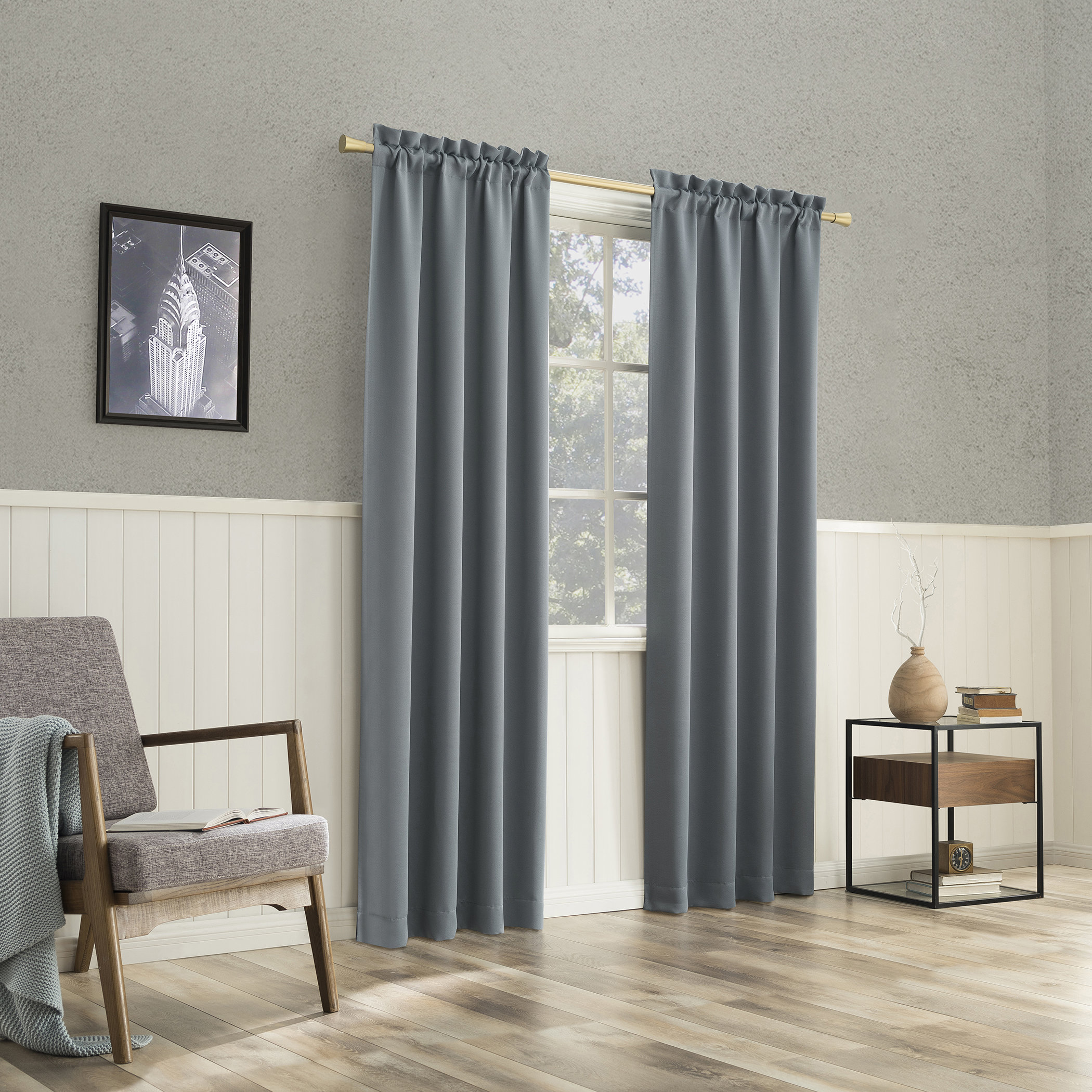 Wayfair Basics® Thermal Blackout Rod Pocket Curtain Panel And Reviews Wayfair 9598