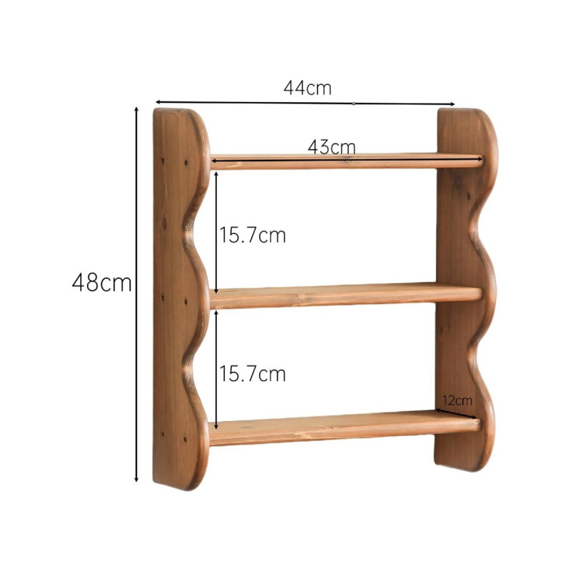 Solid Wood Tiered Shelf