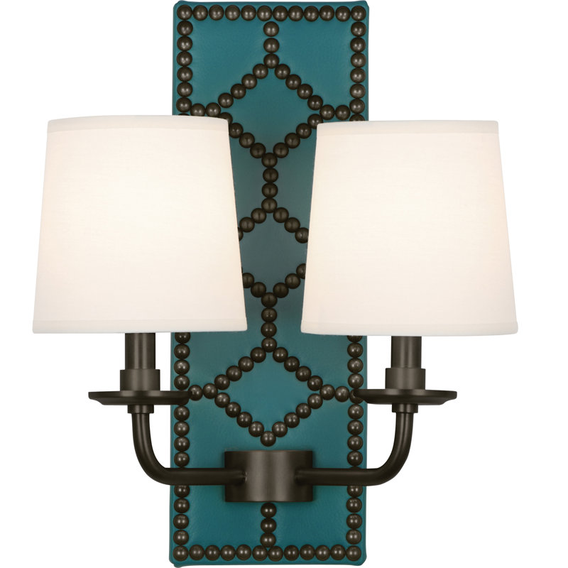 Lightfoot Armed Sconce, Blue/Bronze