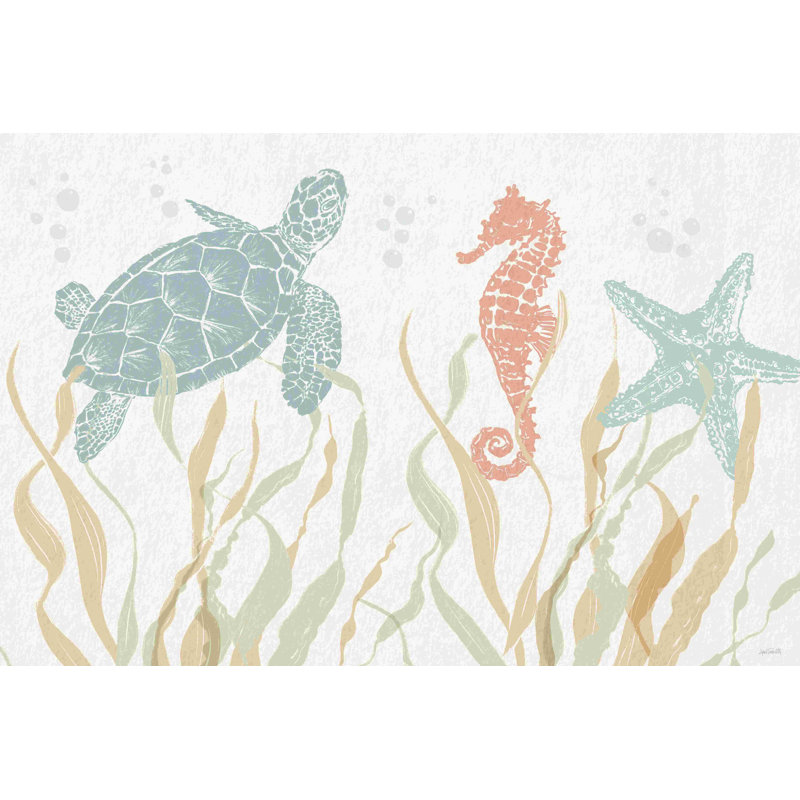 «Seaside Style I» par Anne Tavoletti, peinture sur toile tendue, H 8 po x l 12 po