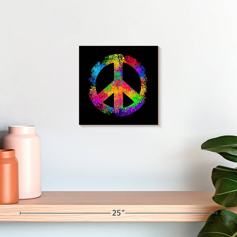 Kimira Rainbow Hippie Peace, 10" H x 10" W