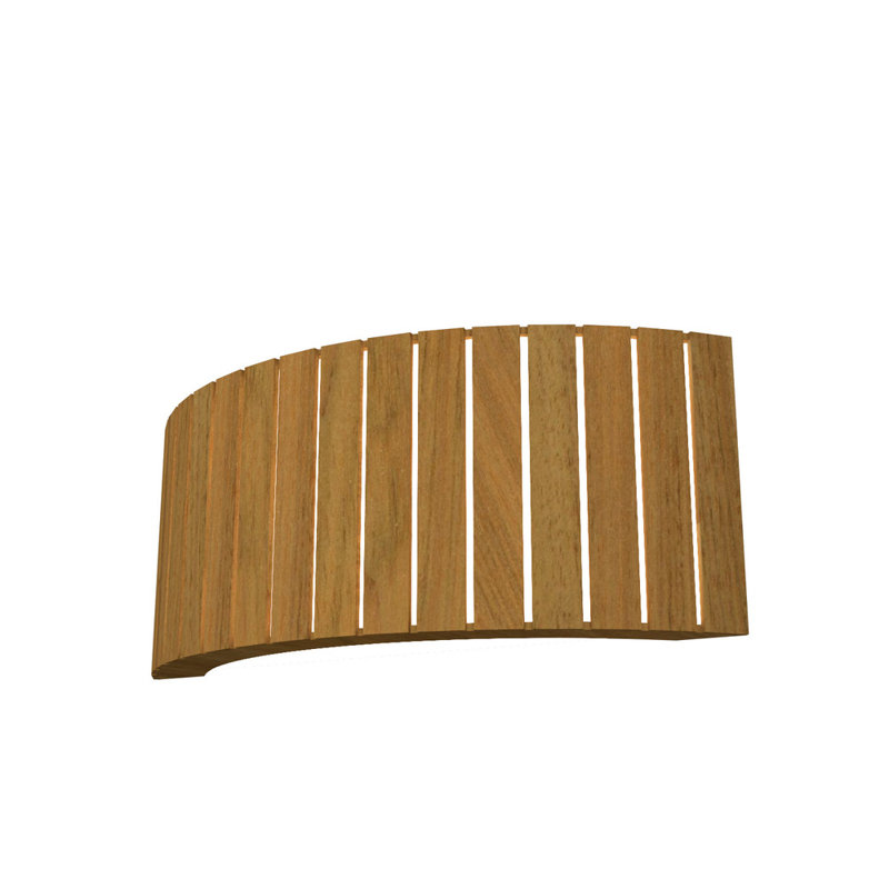 Blonde Freijo LED Slatted Wall Sconce with White Acrylic Diffuser