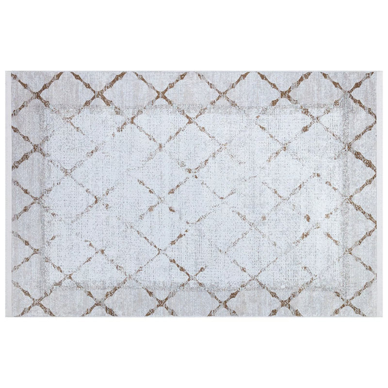 Tapis intérieur / extérieur en coton Sumiya, Rectangle 5 pi 11 po x 9 pi 2 po