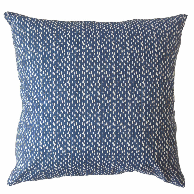 Oreiller en coton Xakery, 20 po x 20 po, Bleu