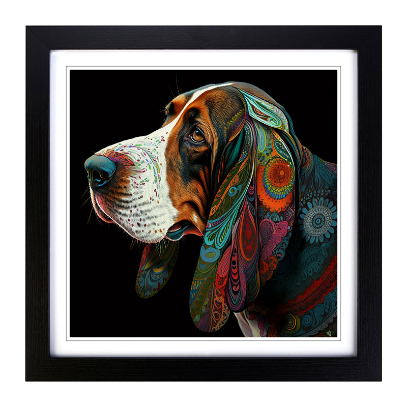 Single Picture Frame Print on Wood, Black