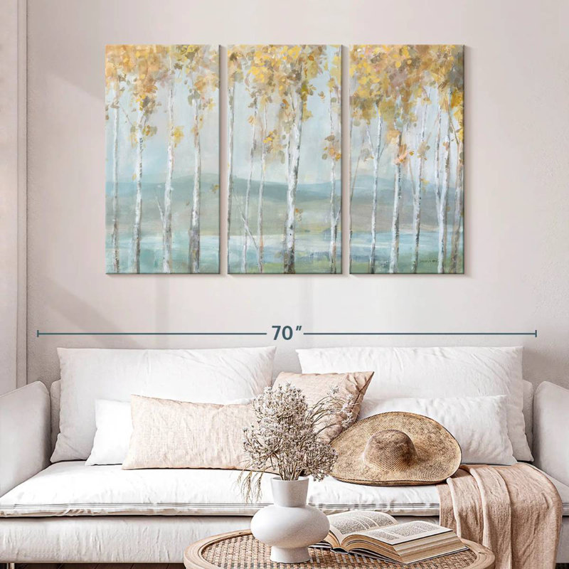 Alvord Lakeview Birches, H 32 po x l 50 po
