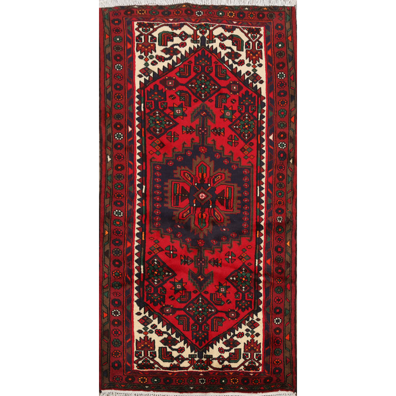 One-of-a-Kind 3'2" X 5'3" New Age Wool Area Rug in Red