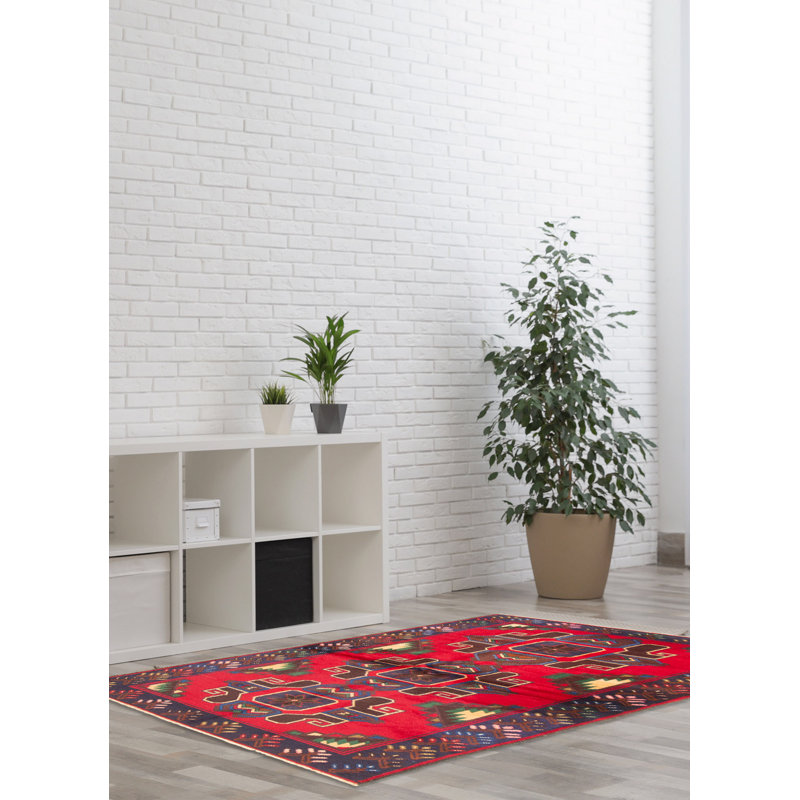 Teimani Red Rug 3'5" x 6'2"