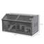 Habitat de hamster par, avec toit ouvrant et ventilation, 33,5 po x 18 po x 17 po, pour circulation de cage d'air en bois pour hamster, gris anthracite