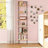 5-Tier Wall Mounted Ladder Shelf With Metal Frame And Wood Shelves, Tall Open Storage Rack For Home Office Bedroom Living Room-136822437-136822443