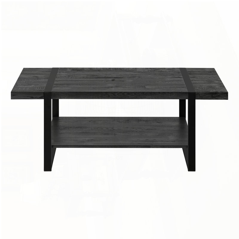 Table basse, table d'appoint rectangulaire, table centrale, Noir