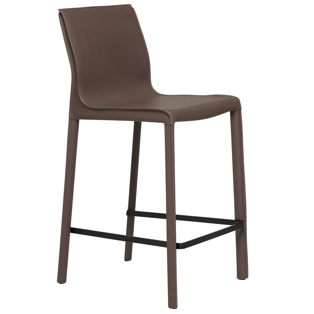 Upholstered Counter Stool with Metal Frame Orren Ellis 