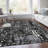 Premium Machine Washable Prisco Black Rug-363871539