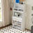 Buffet With Hutch And Foldable Dining Table, Multifunctional Cupboard With Storage Shelf And Side Hooks-2048474737