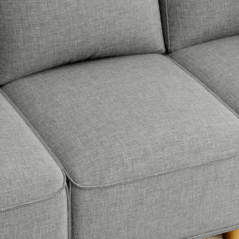 Dodington Classic Comfort Loveseat - Contemporary Modular Fabric Sectional for Small Spaces, Dark Gray, 3
