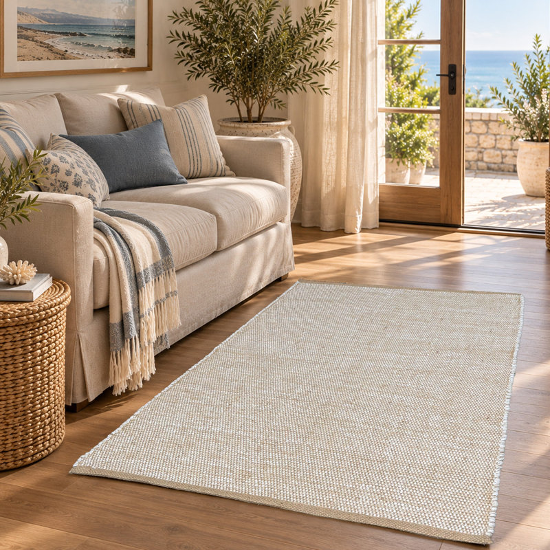 Tapis en jute et coton, Rectangle 36 po x 60 po