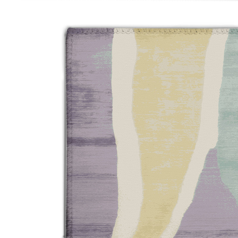 Watercolor Beige Indoor and Outdoor Area Rug, Rectangle 2' x 3'