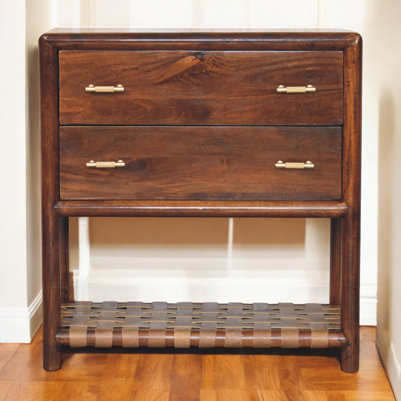 75cm W Solid Wood Bedside Table