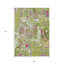 Tapis intérieur lavable abstrait vert lime ivoire et rose 5 pi x 8 pi