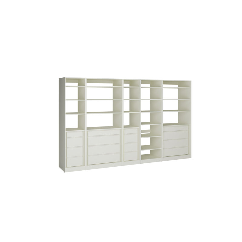 Ensembles de rangement pour garde-robe 18/36/18/24/36 po, H 84 po x l 132 po x P 24 po, Blanc