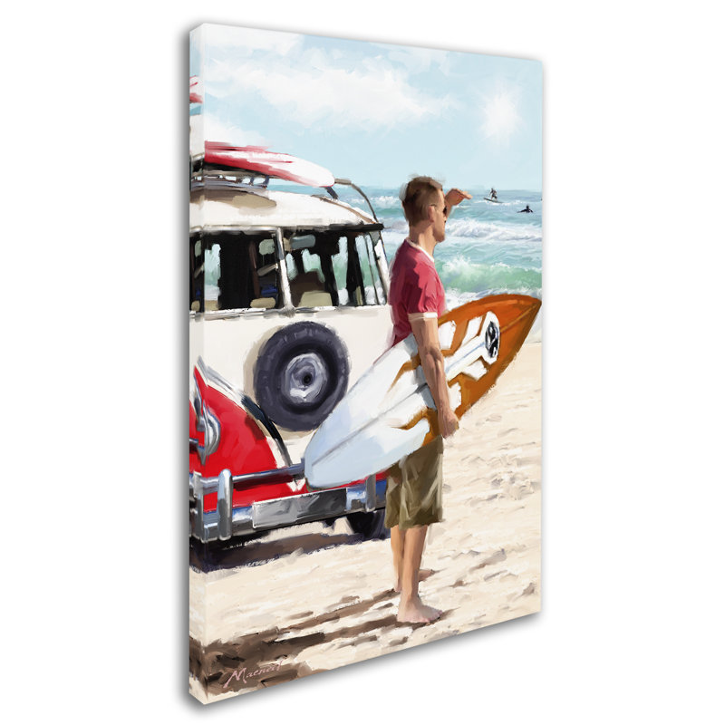 «Surfer» par Armand, reproduction sur toile, H 19 po x l 12 po x P 2 po