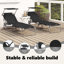 Folding Sun Lounger Folding Oxford Outdoor Recliner Adjustable Patio-1995977117