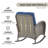 5-Piece Outdoor Patio Rattan Sofa Set With Rocking Chairs And Fire Pit Table-71404847
