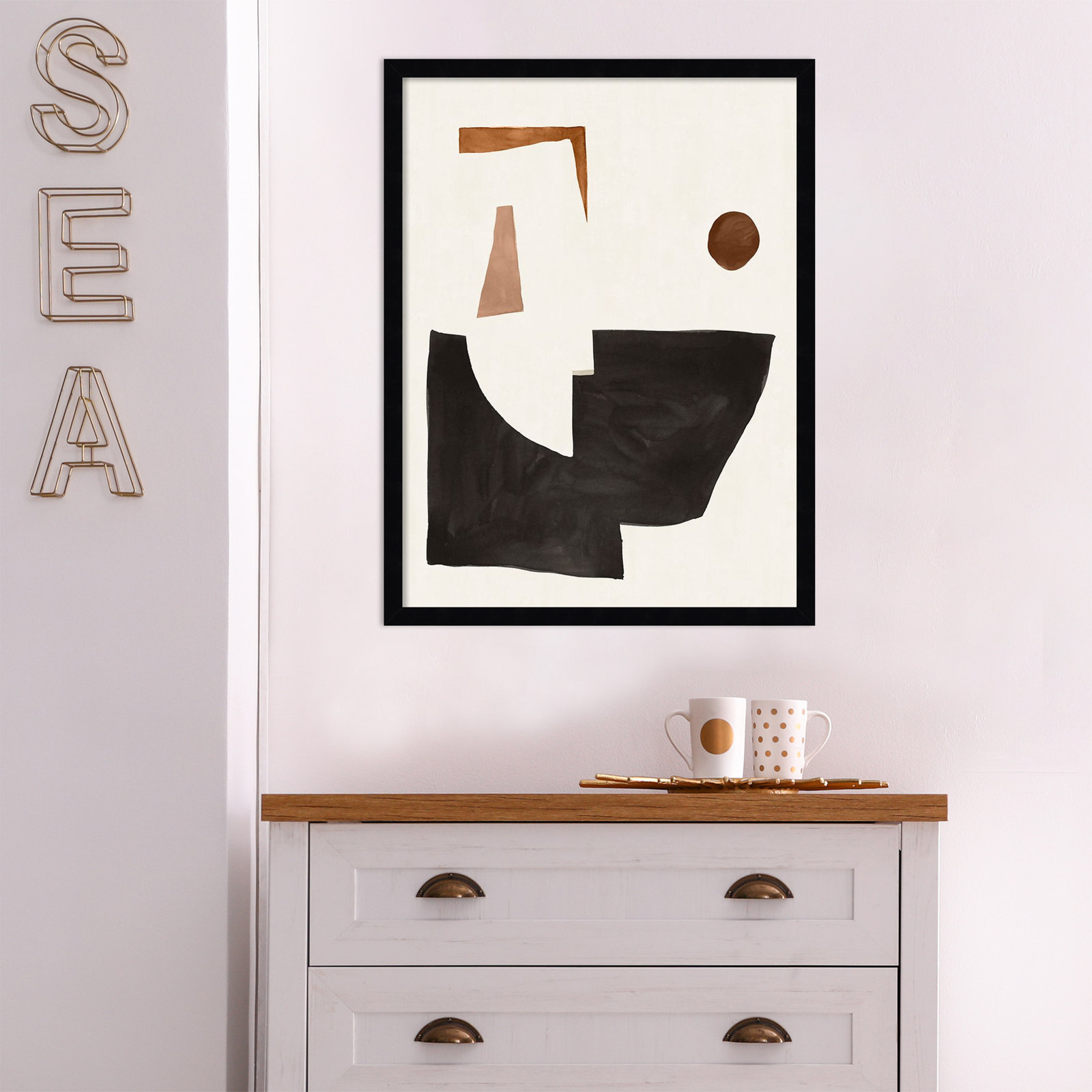 Blockway II Print by Sozi, Black, 19" W x 25" H