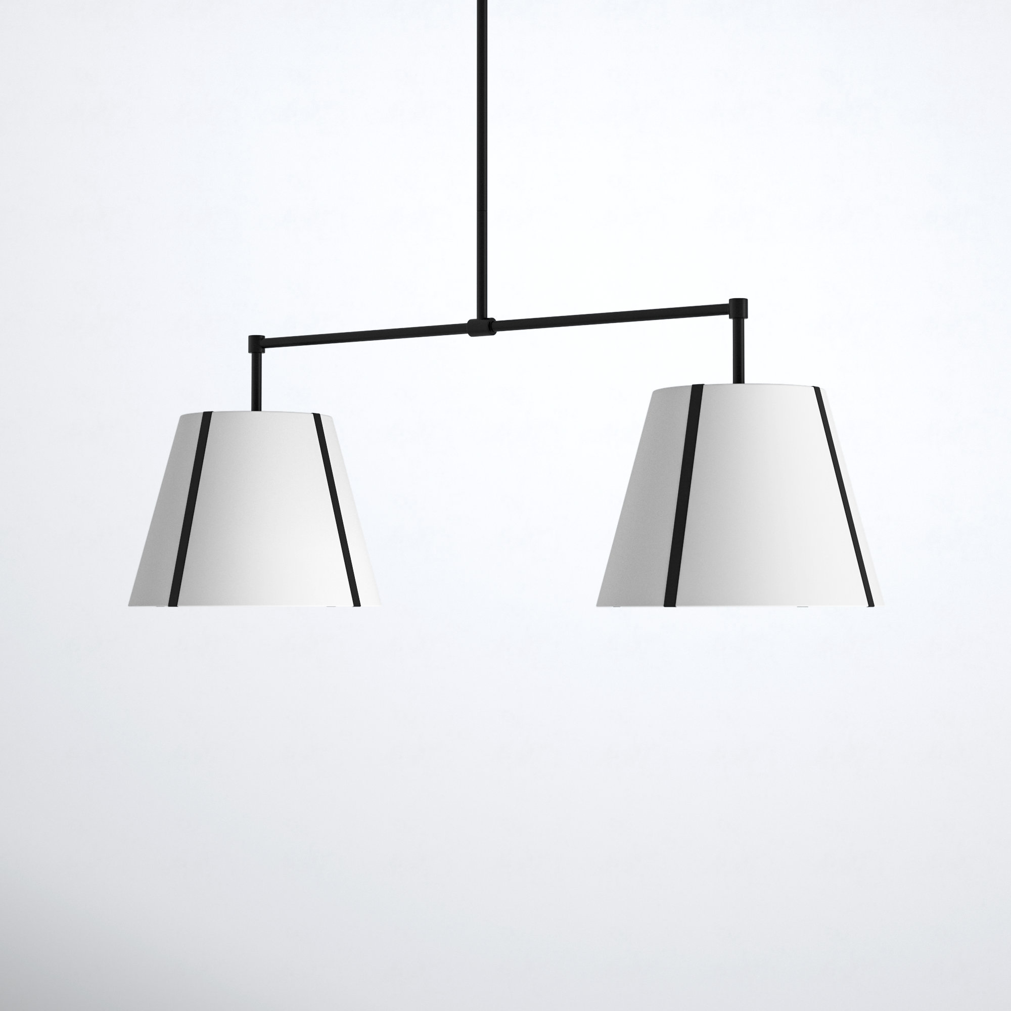 Altman 4 Light Silk Dimmable Pendant, Black