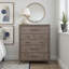 Commode Iknoor, aucun assemblage requis, finition grège fumée