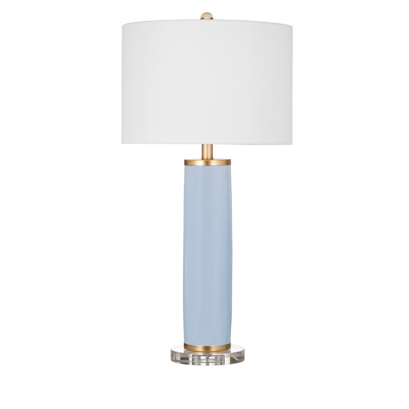 Lampe de table Maribel 30 po en céramique bleu pâle