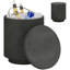 Table d'appoint pour l'extérieur refroidisseur gris anthracite HOMcom 26 gallons, table de bar 3 en 1 avec seau à glace amovible, couvercle et rangement, table de patio en béton
