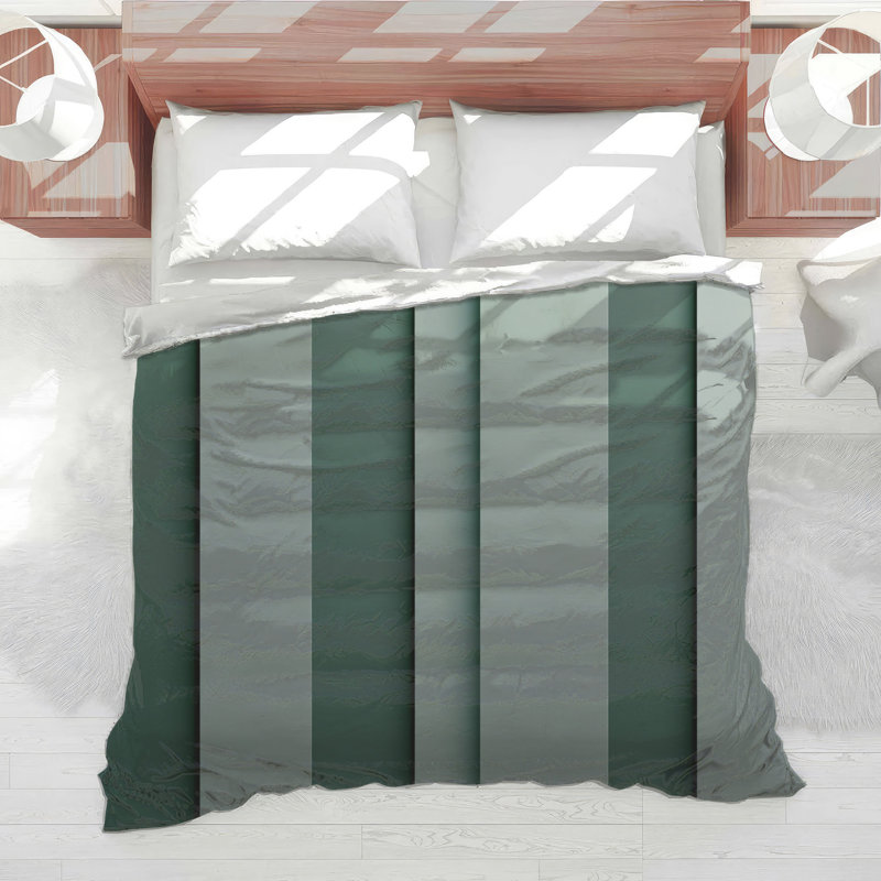 Vertical Striped Panels Comforter, Queen