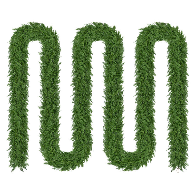 Guirlande de Noël artificielle souple en PE de 20 pi x 10 po, 240" L